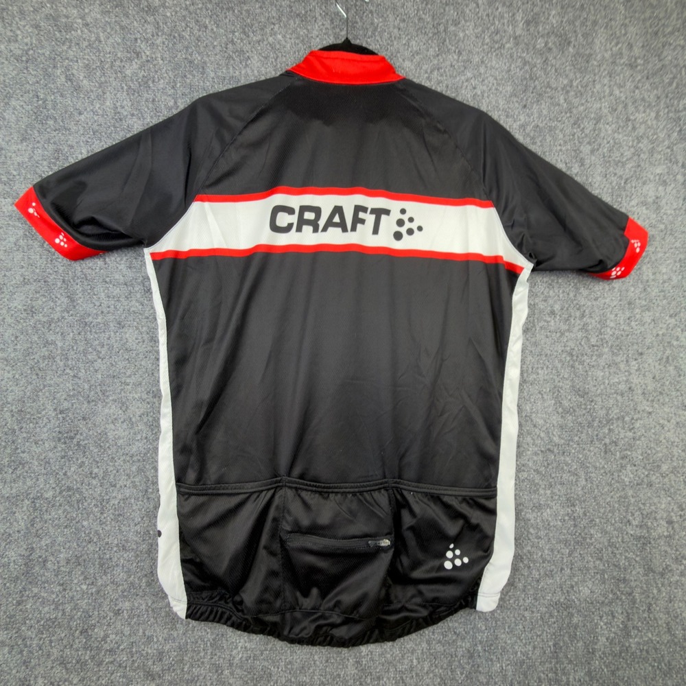 Craft L1 Ventilation Cycling Jersey Black Red White XL 1900696-XF-697 Full Zip - Picture 5 of 8